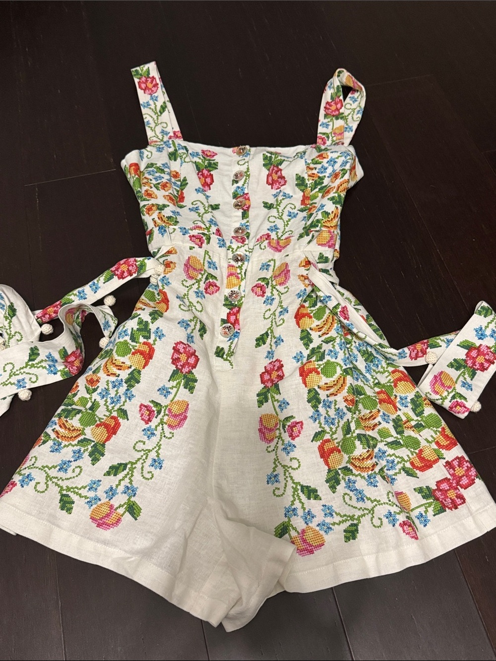 Farm Rio Tropical Romance Romper - Picture 2 of 6